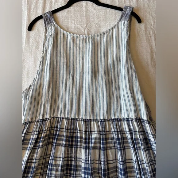 Free People CP Shades Linen Patchwork Dress - Picture 7 of 16